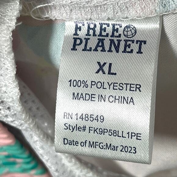 Free Planet Men's 7" Hibiscus Swim Trunks Shorts - Pink - Size XL - $48 - Picture 6 of 7